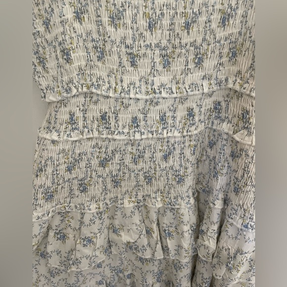 Floral print smocked tie dress. White dress pictured for fit only! - Picture 4 of 4